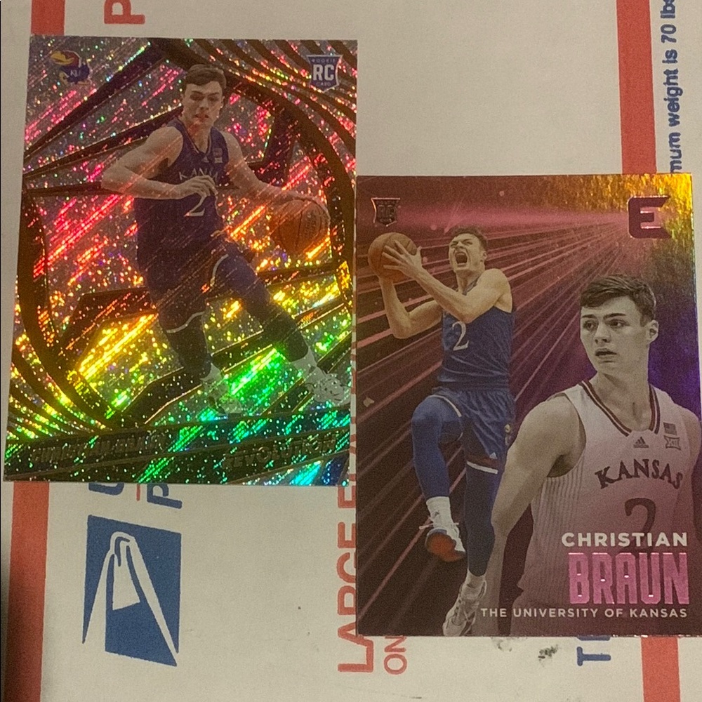 Christian Braun Kansas Rookie Basketball Cards chronicles Revolution/Essentials